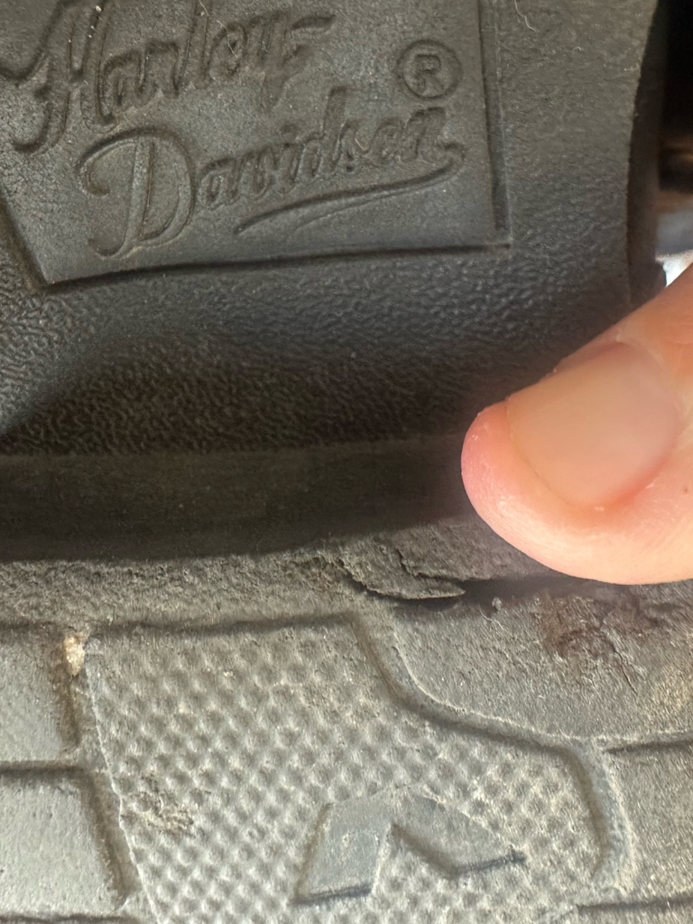 Harley-Davidson Black Lace-Up Boots with Buckle Detail - Picture 11 of 11